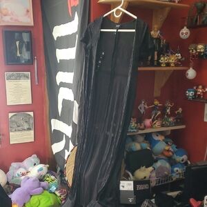 Hot Topic Cosmic Aura Sheer Skull Velvet Tie-up Top